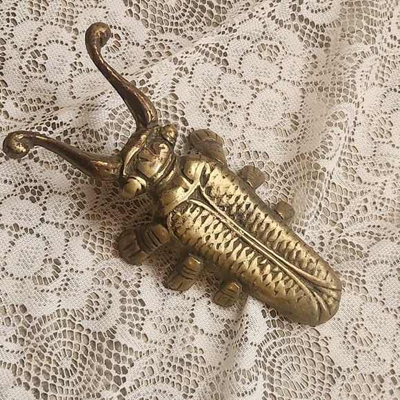 Other - Vintage Solid Brass Beetle Boot Jack Western Ranch Decor Heavy Rustic Farmhouse